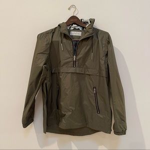 The Very Warm Olive Zip Up Windbreaker Jacket Size L